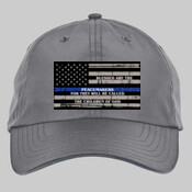 Blessed are the Peacemakers Blue Line Distress Flag Patch Cap