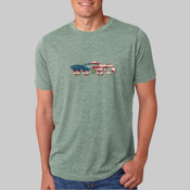Men's Short sleeve shirt OCSO Car with american flag inside