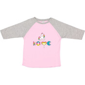 Girls Fine Jersey T-Shirt with Love Unicorn