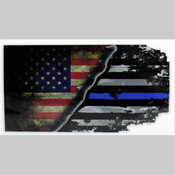 OCSO USA/Thin Blue Line Flag Decal 4" or 6"