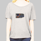 OCSO Side Integrated Flag on Ladies Slouchy T-Shirt
