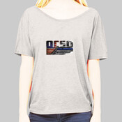OCSO Above Integrated Flag on Ladies Slouchy T-Shirt