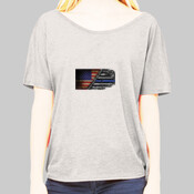 Ladies Slouchy T-shirt with OCSO Flag Horizontal