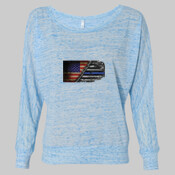 Ladies Long Sleeve Slouchy T-shirt with OCSO Flag
