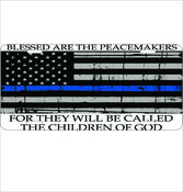 License plate template Blessed are the peacemakers with text outside